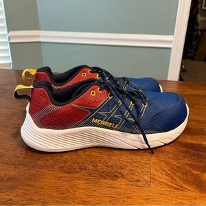Merrell Men’s Moab flight red blue sneaker shoe size 8.5